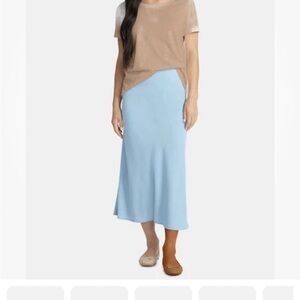 Elegant Blue Midi Skirt